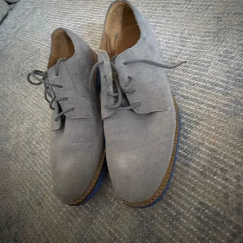 Cole Haan Men's Great Jones Plain Toe Oxfords Ironstone Suede size 9